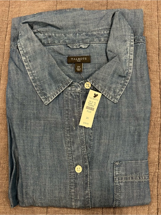 Talbots Tops - Talbots Light Blue denim look Button-Down Shirt